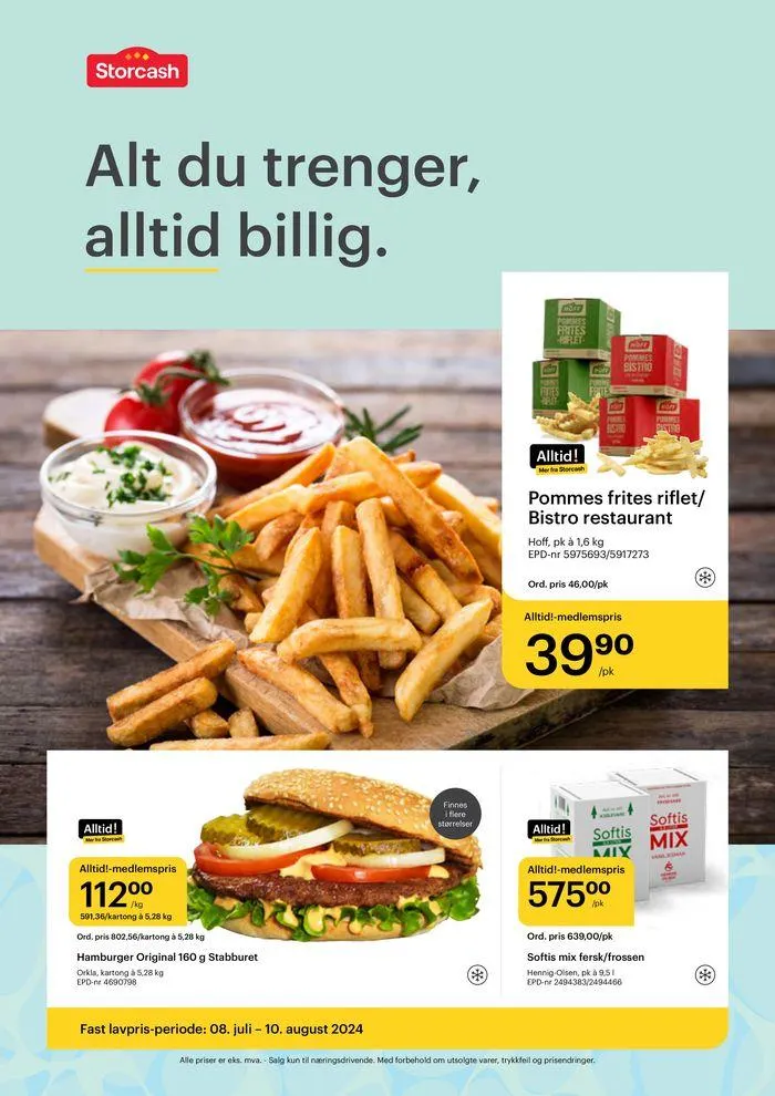 Alt Du Trenger, Alltid Billig fra 8. juli til 10. august 2024 - kundeavisside 1