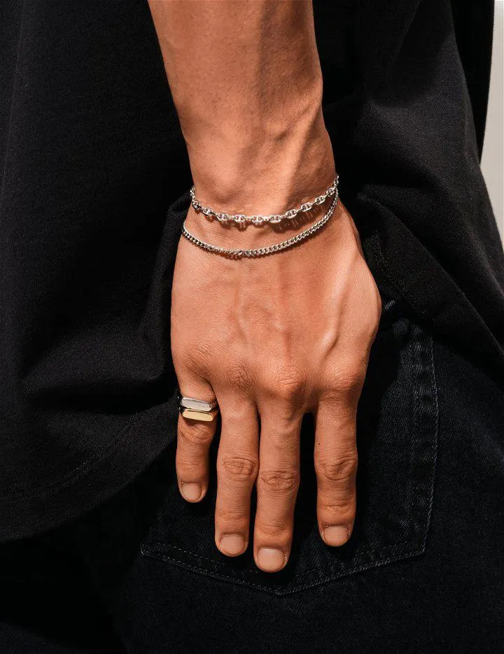 Curb Bracelet M Silver