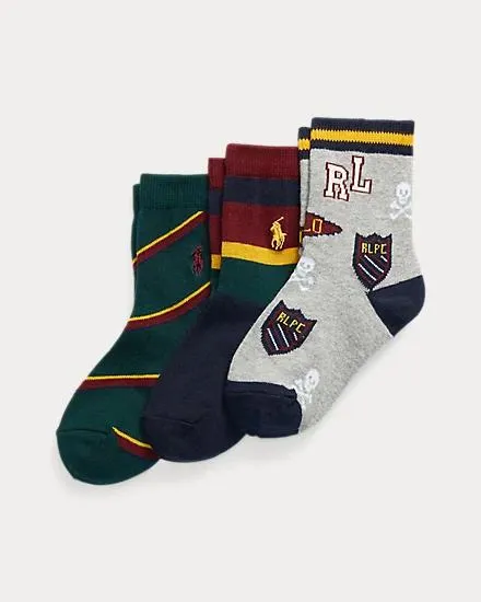 Striped Crew Sock 3-Pack