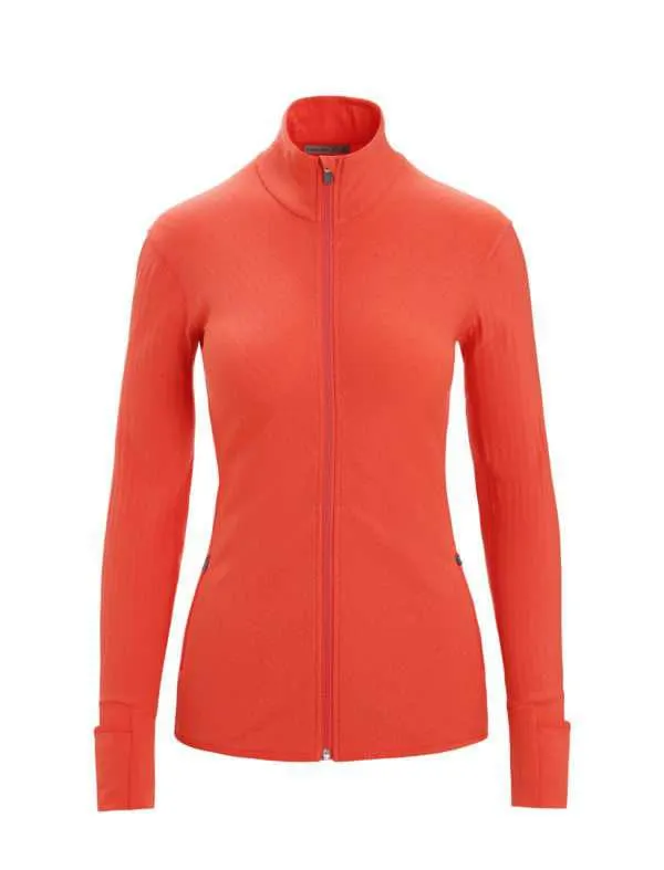 Icebreaker Women Descender Ls Zip Vibrant Earth