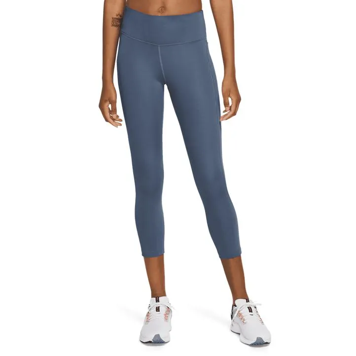 Nike Dri-FIT Fast Crop, treningstights dame, Diffused Blue/reflec