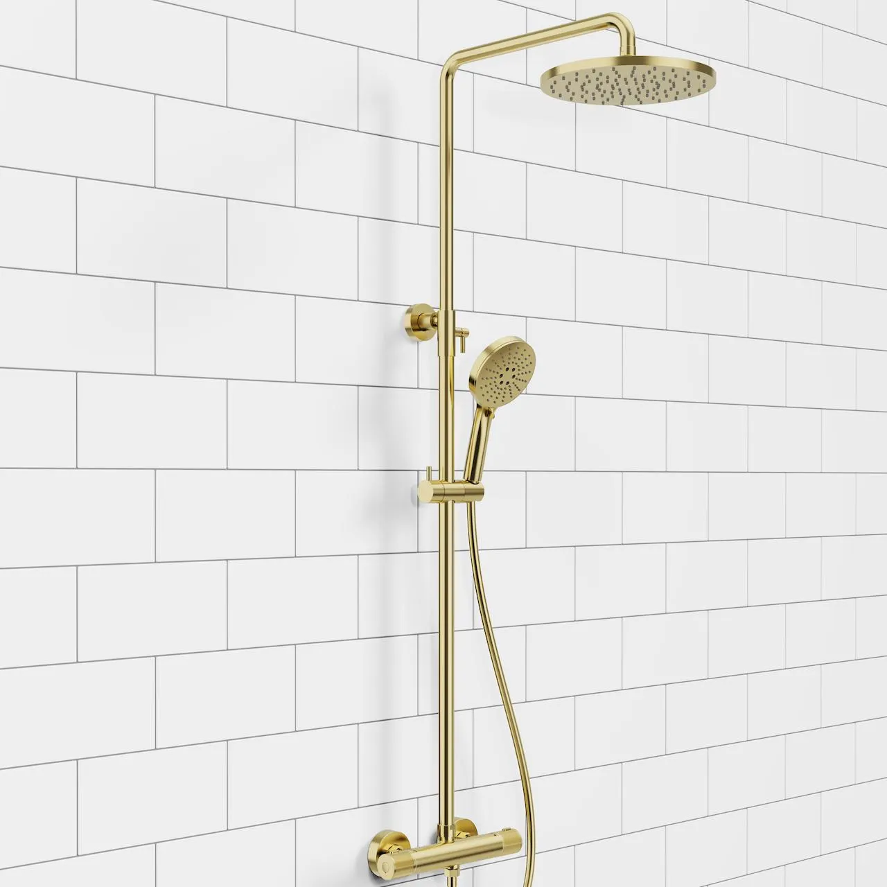 Celeste stoke 250 dusjsett messing m/dusjtermostat