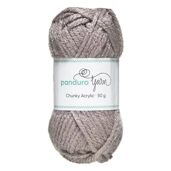 Garn Chunky Acrylic 50 g grå