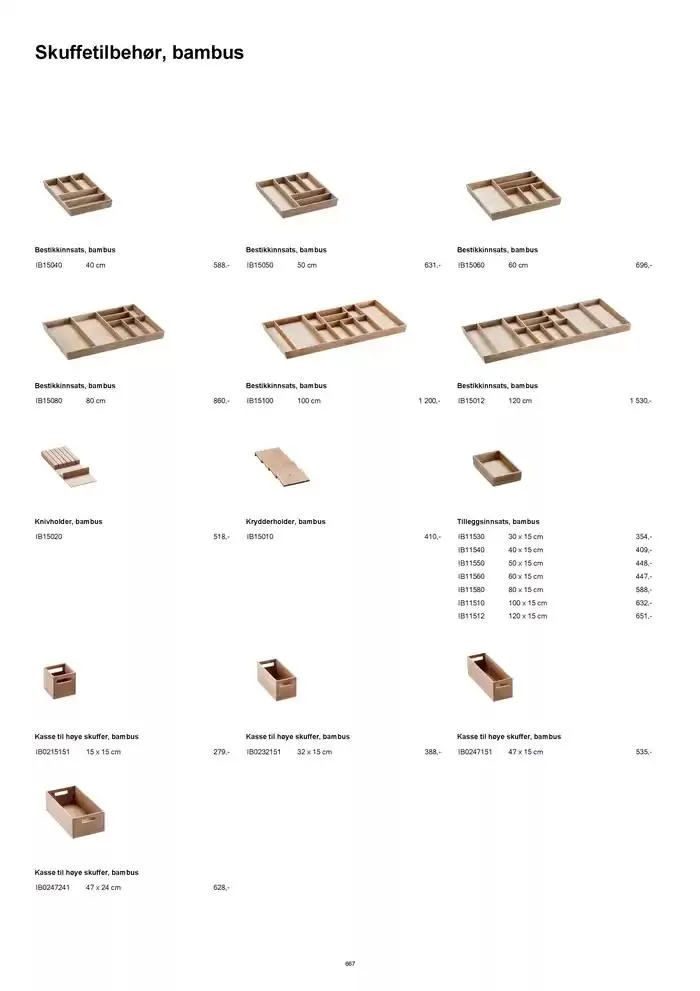 kvik kjøkken Prisliste. fra 1. januar til 31. desember 2025 - kundeavisside 667