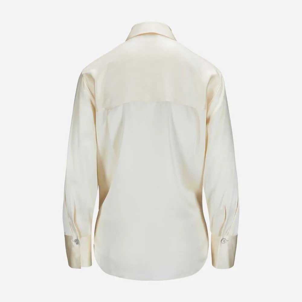 Relaxed L/S Chest Pkt Blouse - Chiffon