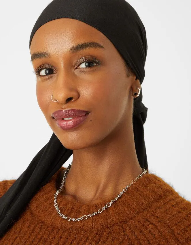 Stainless Steel Fancy Chain Necklace Silver