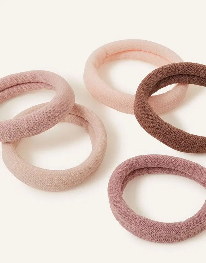 Thick Towelling Hair Bands 5 Pack