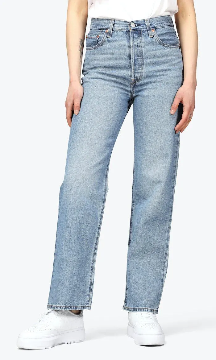 Ribcage Straight Ankle Lys Blå Jeans