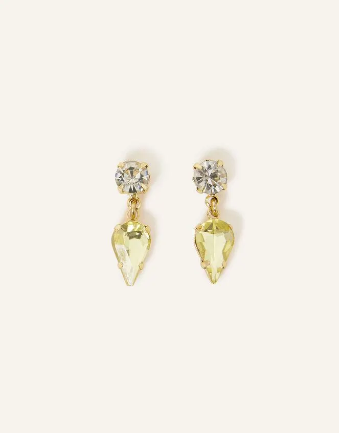 Crystal Teardrop Stud Earrings