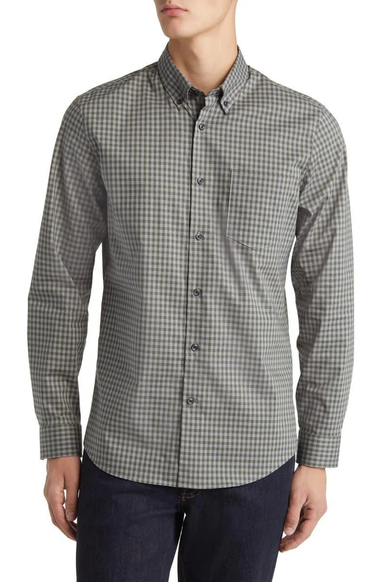 Tech Smart Trim Fit Button-Down Shirt