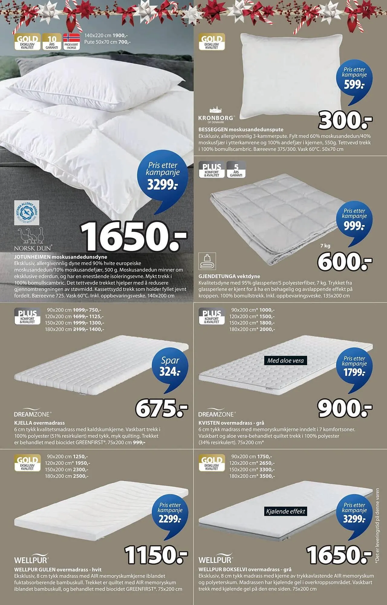 JYSK kundeavis fra 15. desember til 23. desember 2025 - kundeavisside 17