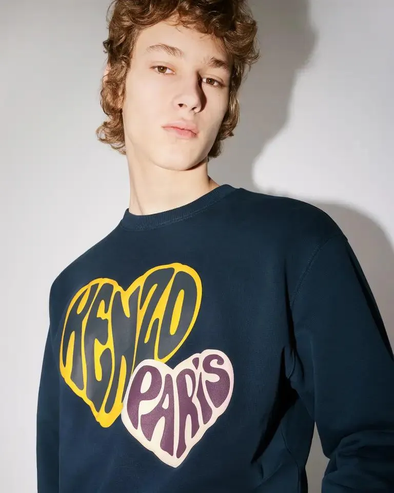 Kenzo Heart Sweatshirt Midnight Blue