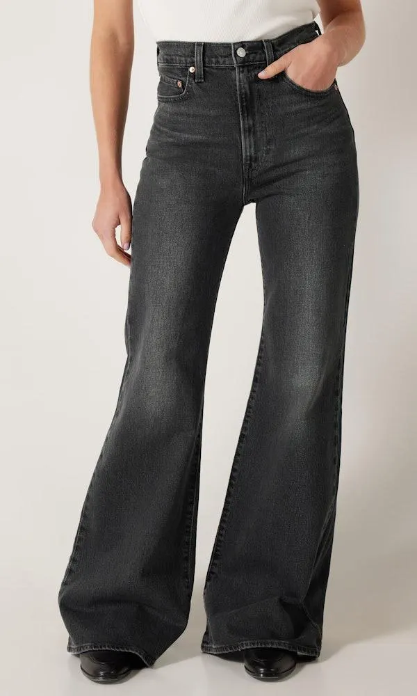 Ribcage Bell Svart Jeans