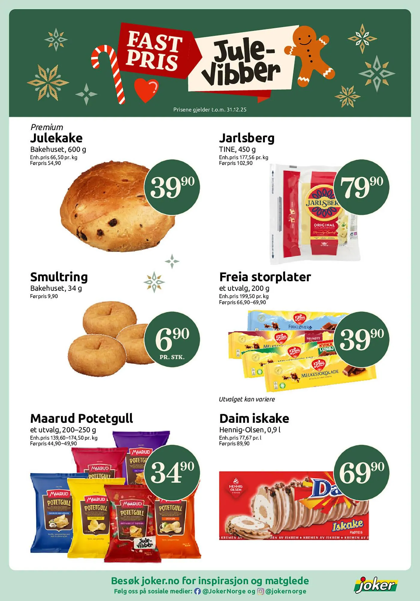 Nærbutikken kundeavis fra 22. desember til 3. januar 2026 - kundeavisside 20