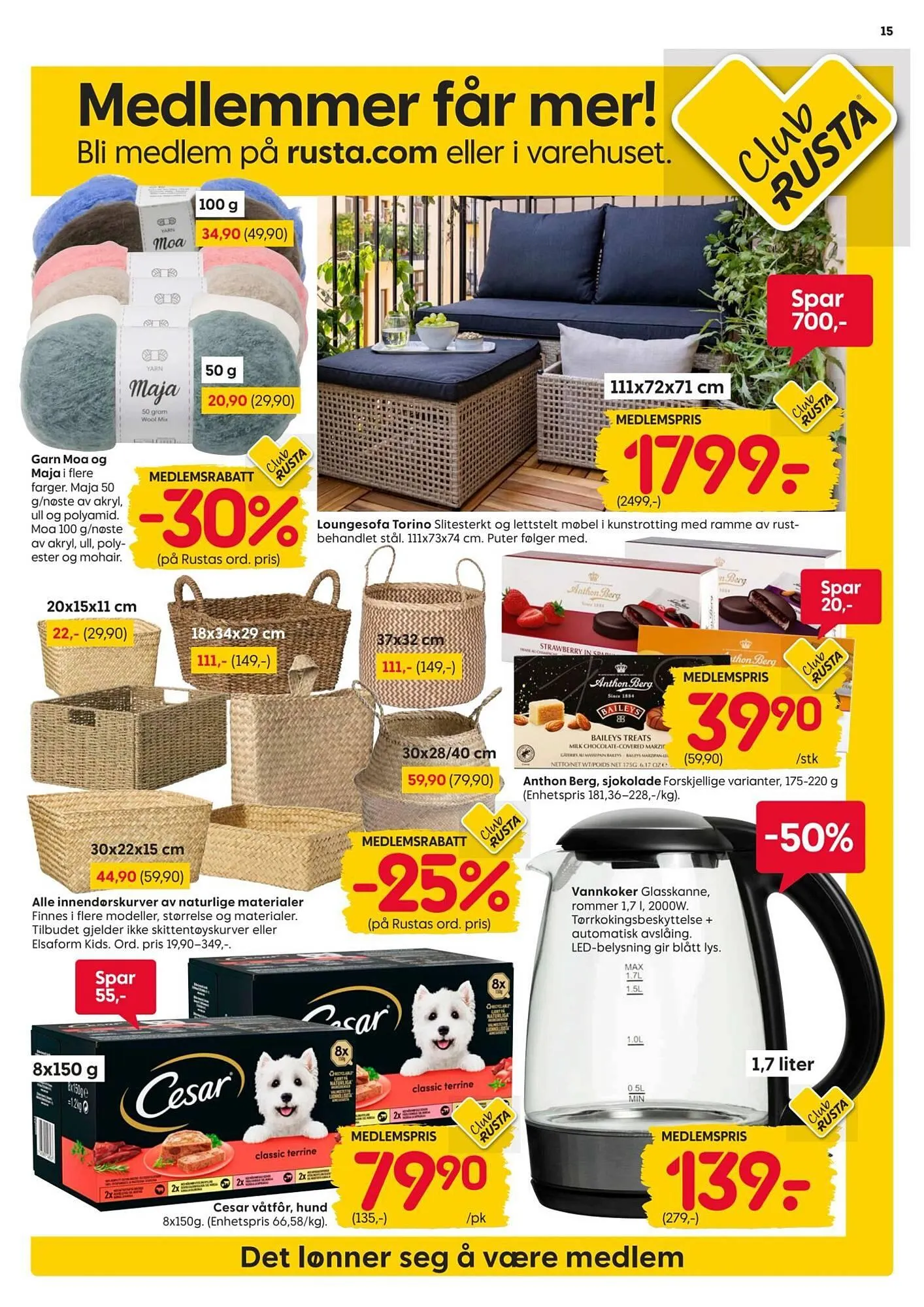 Rusta kundeavis fra 2. mars til 8. mars 2026 - kundeavisside 15