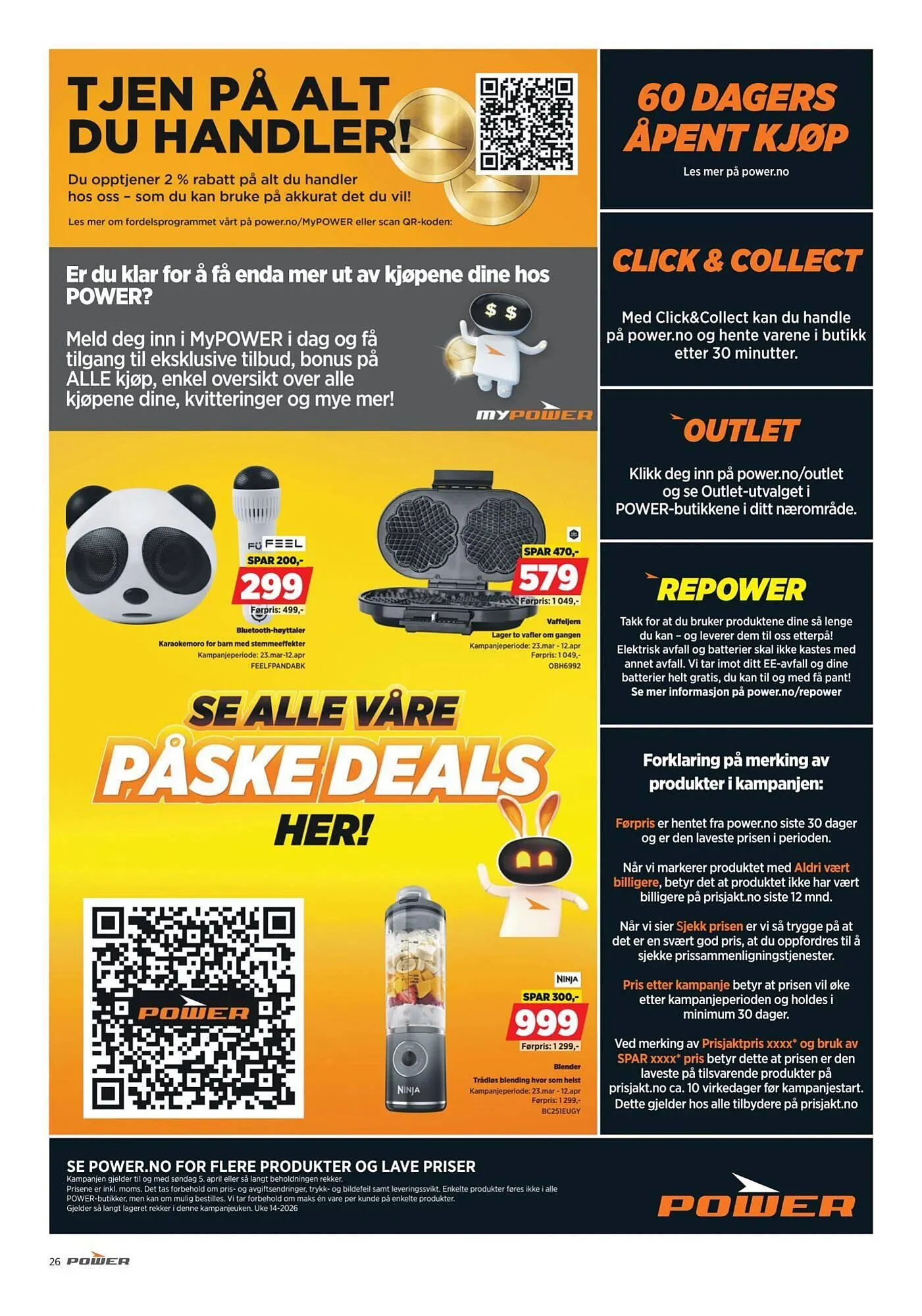 POWER kundeavis fra 30. mars til 7. april 2026 - kundeavisside 26