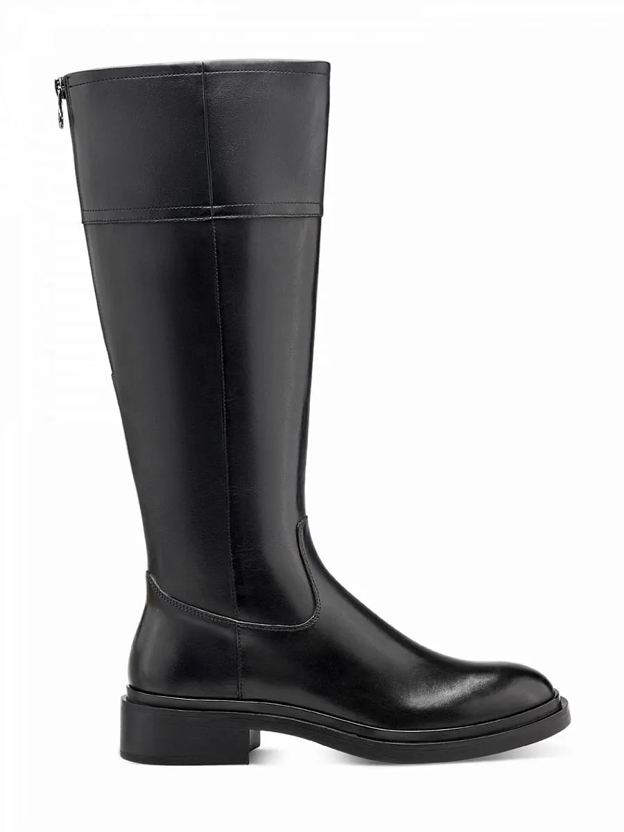 Leather High Black Boot