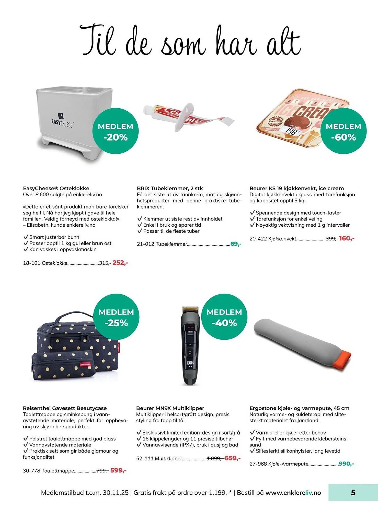 Enklere Liv kundeavis fra 5. november til 30. november 2025 - kundeavisside 5