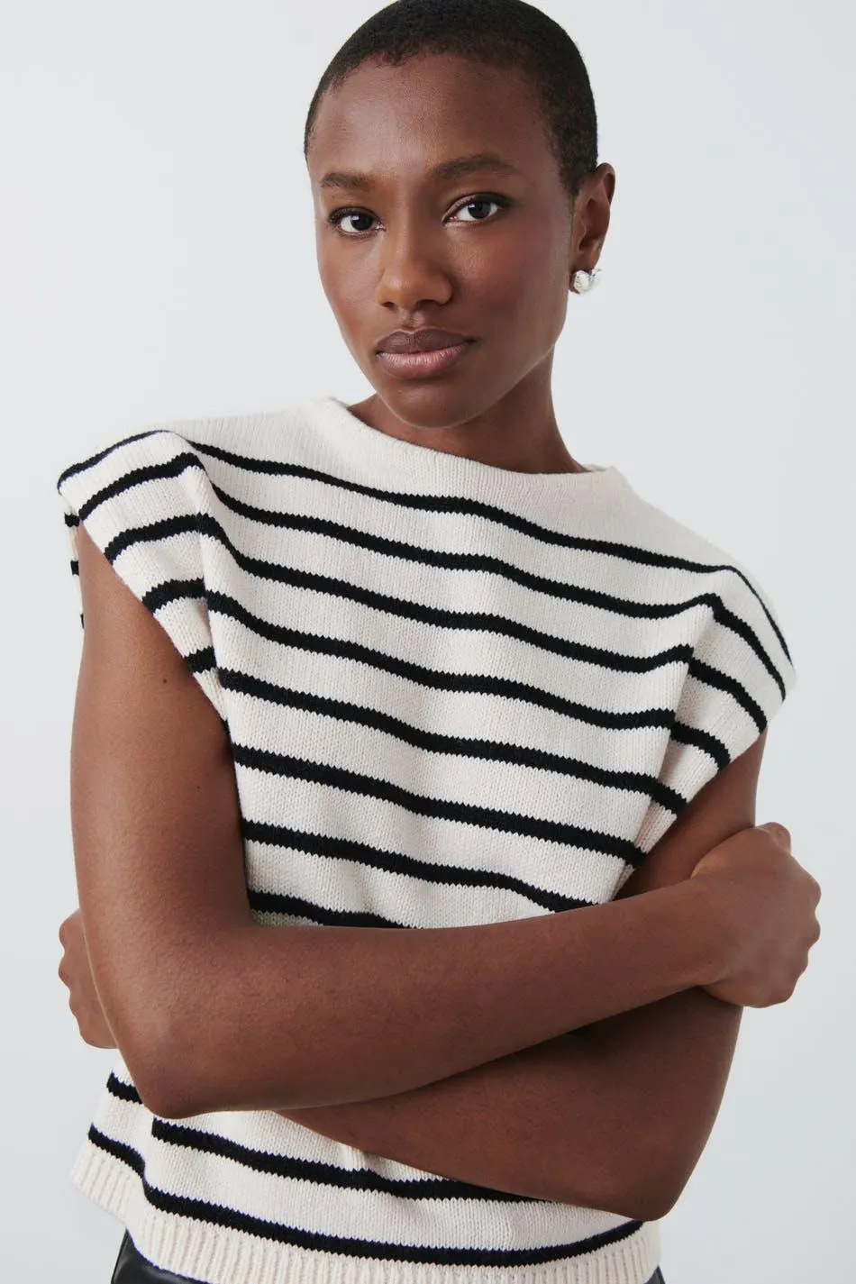 Funnel neck knit top