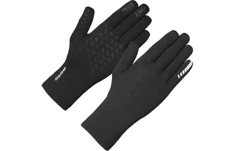 GripGrab Sykkelhansker GripGrab Vanntett Strikkede Termiske Sort