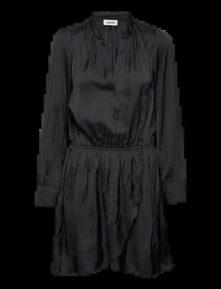 Rinka Satin Dress – Sort