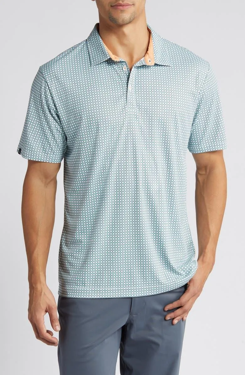 Tanner Diamond Print Golf Polo