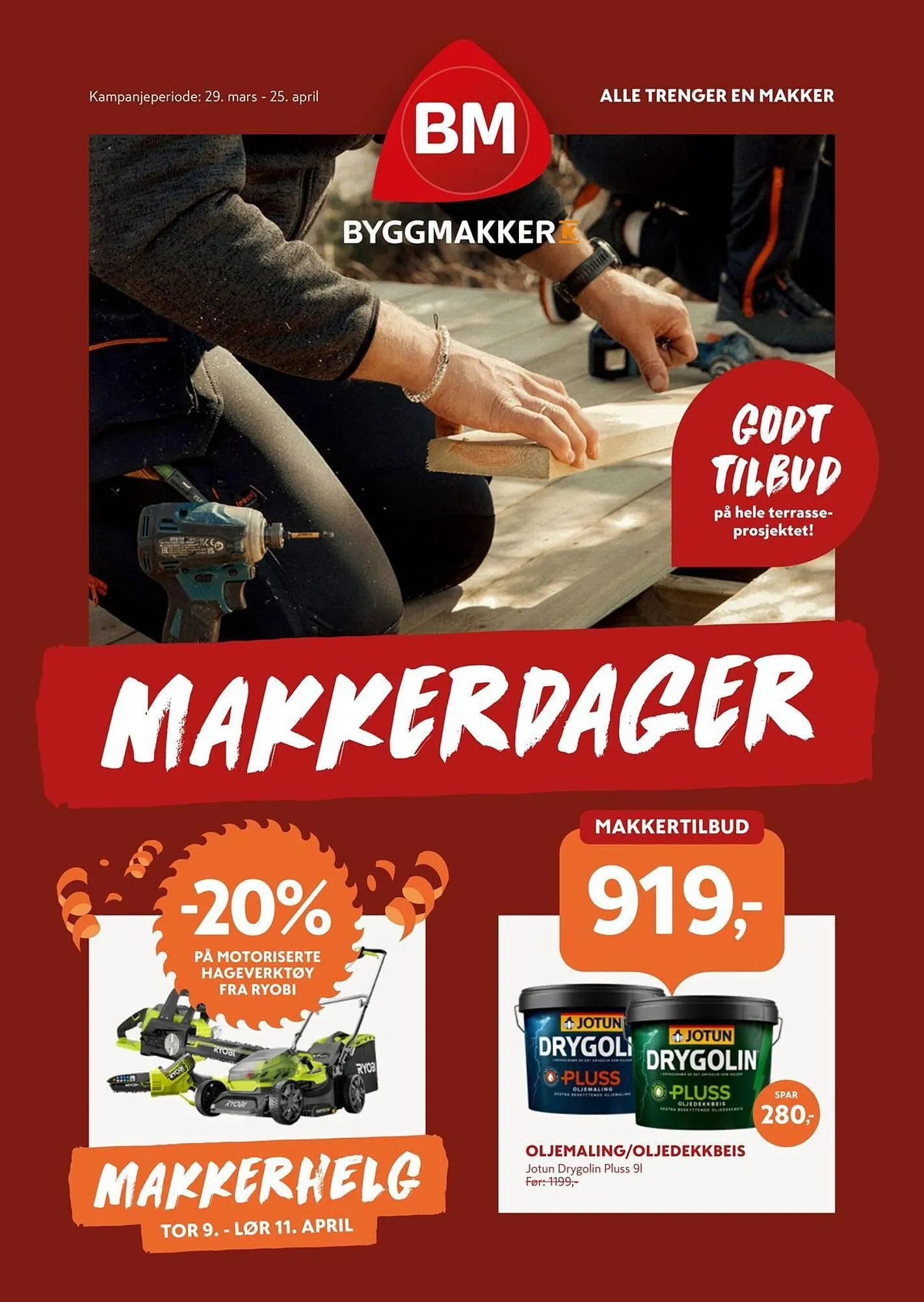 Byggmakker kundeavis fra 29. mars til 25. april 2026 - kundeavisside 1