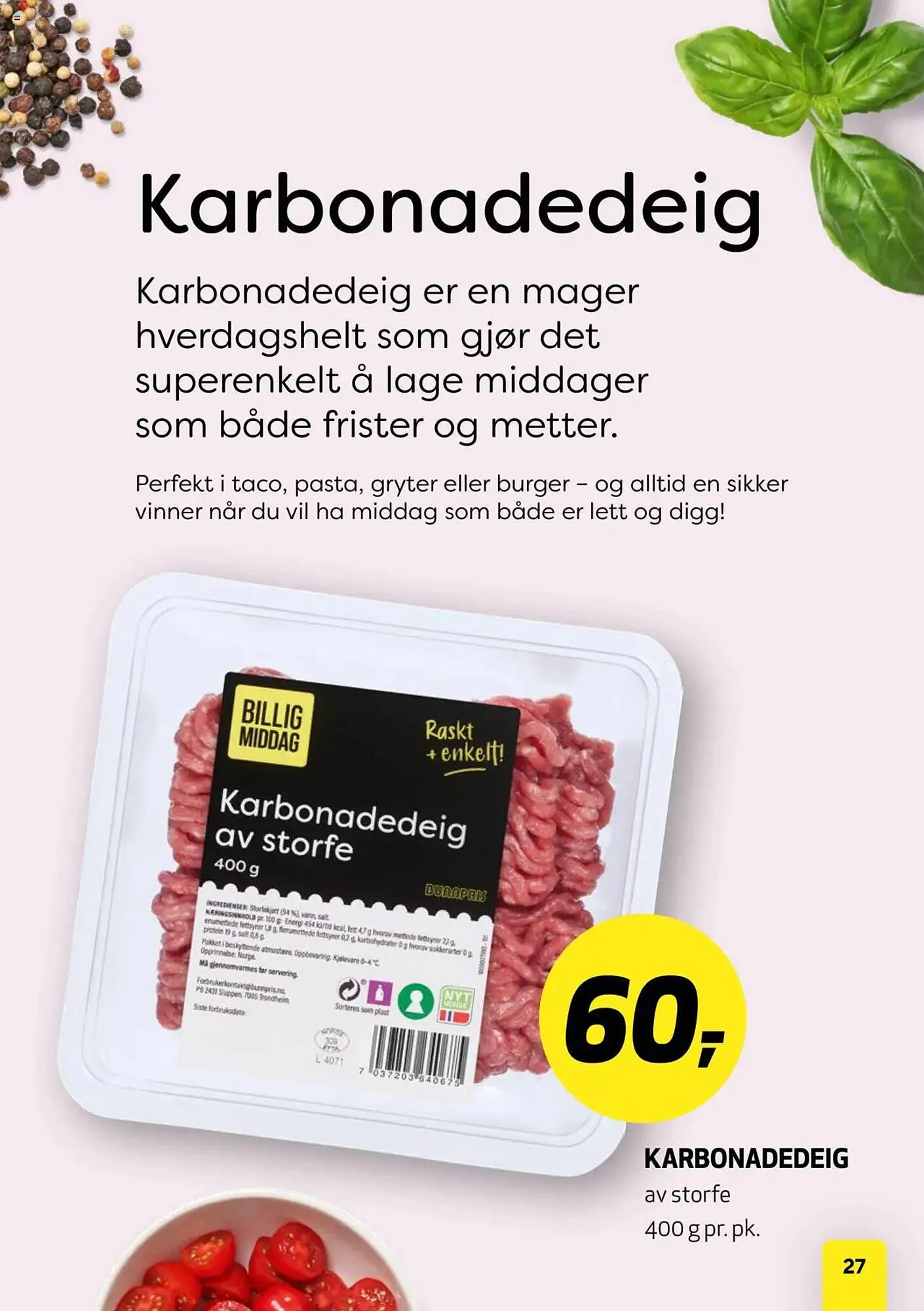 Bunnpris kundeavis fra 21. oktober til 18. desember 2025 - kundeavisside 27