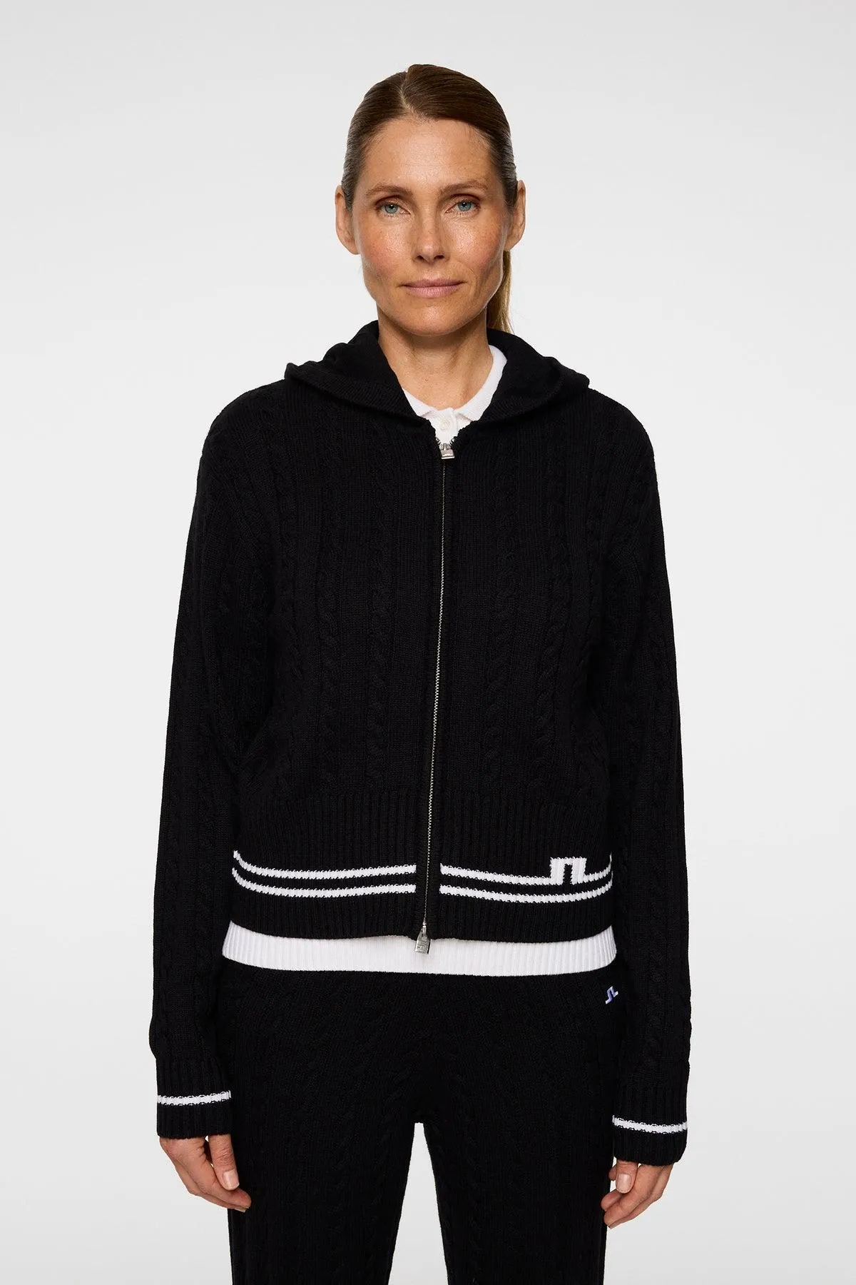 Camilla Cable Knit Wool Hood