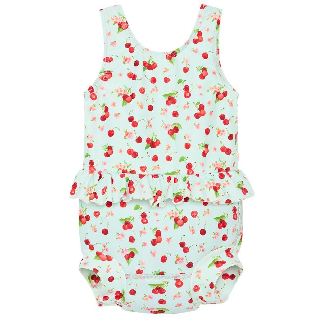 Maddie Mønstret Baby Badedrakt Wan Blue