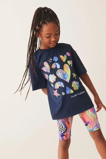 T-Shirt And Cycling Shorts Set (3-16yrs)