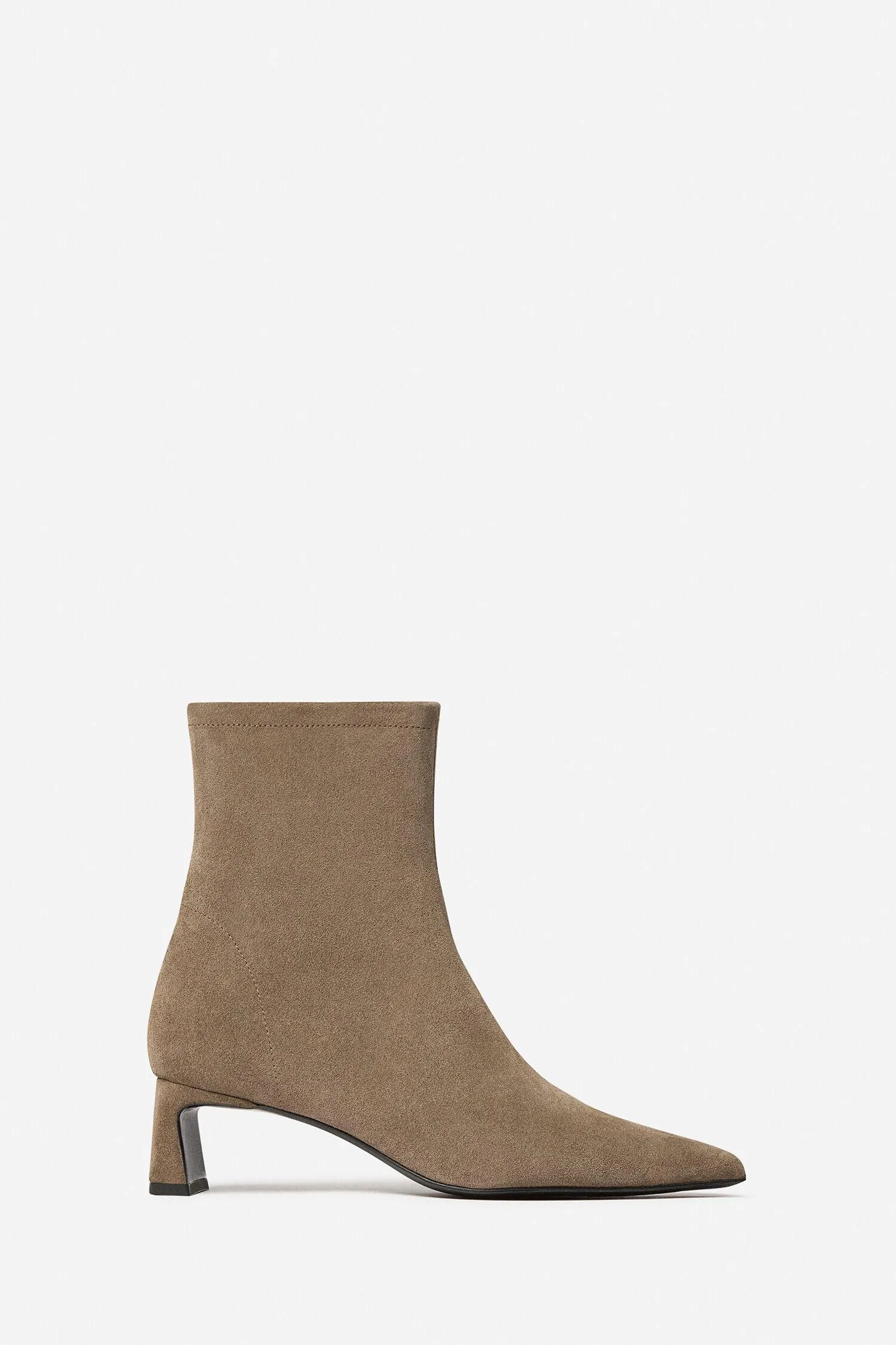 Suede Kitten Heel Booties