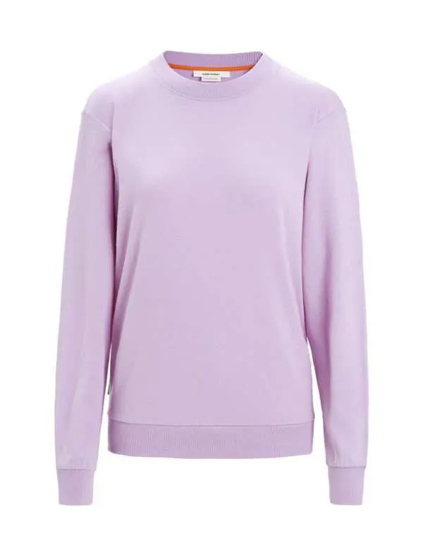 Icebreaker Women Crush Ls Sweatshirt Purple Gaze