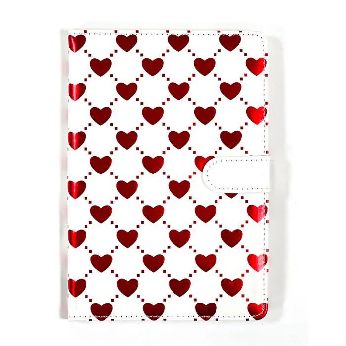 A5 Notebook m/ linjerte sider - Hjerter