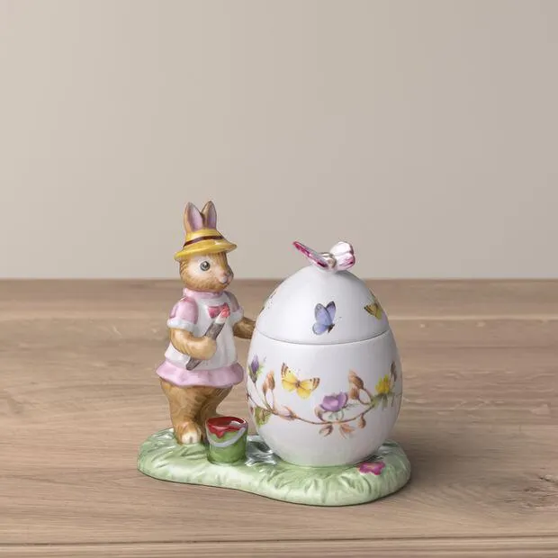 Bunny Tales Easter egg jar Anna, 11 x 6.5 x 10 cm, multicoloured