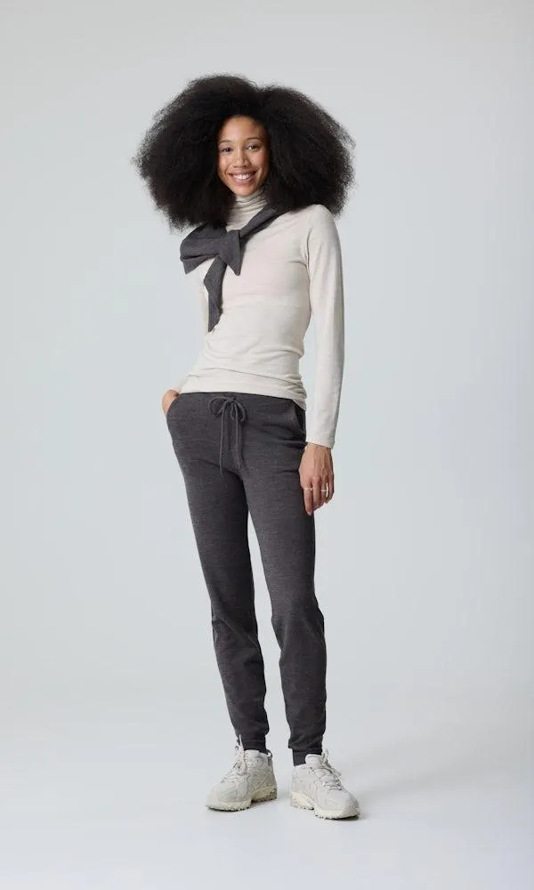 Smal finstrikket bukse i merinoull