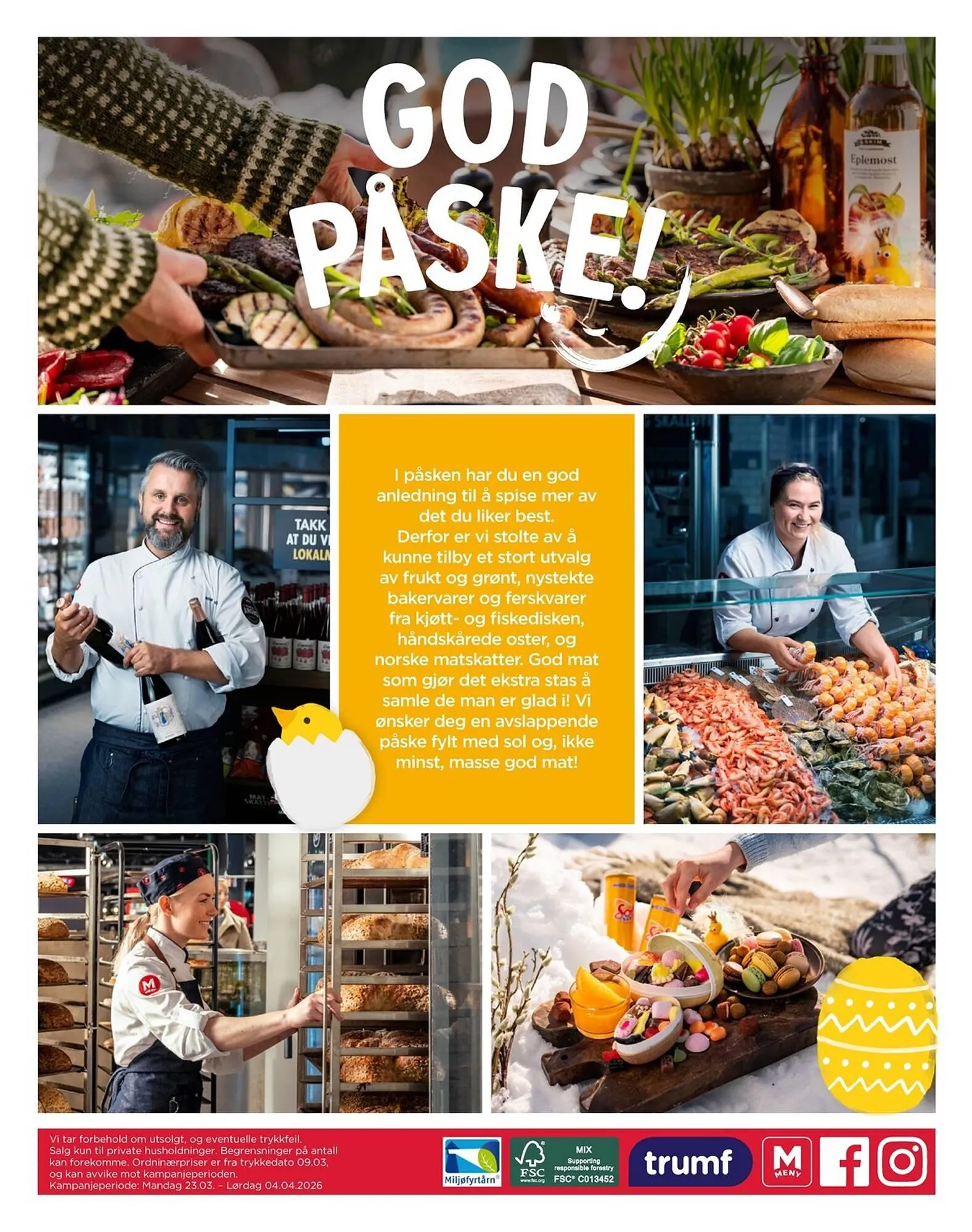 Meny kundeavis fra 23. mars til 4. april 2026 - kundeavisside 12