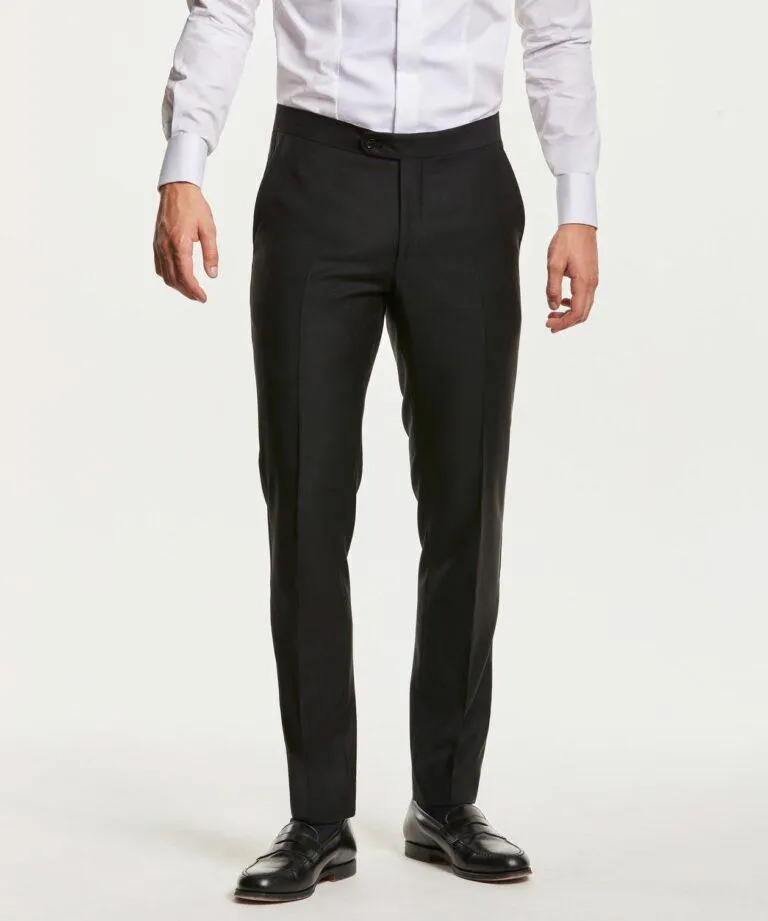 Mike Peaked Tuxedo Trouser – Sort