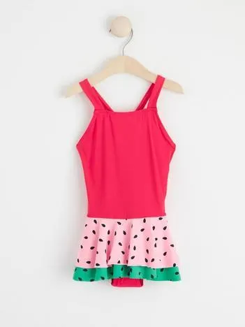 Badedrakt med volang