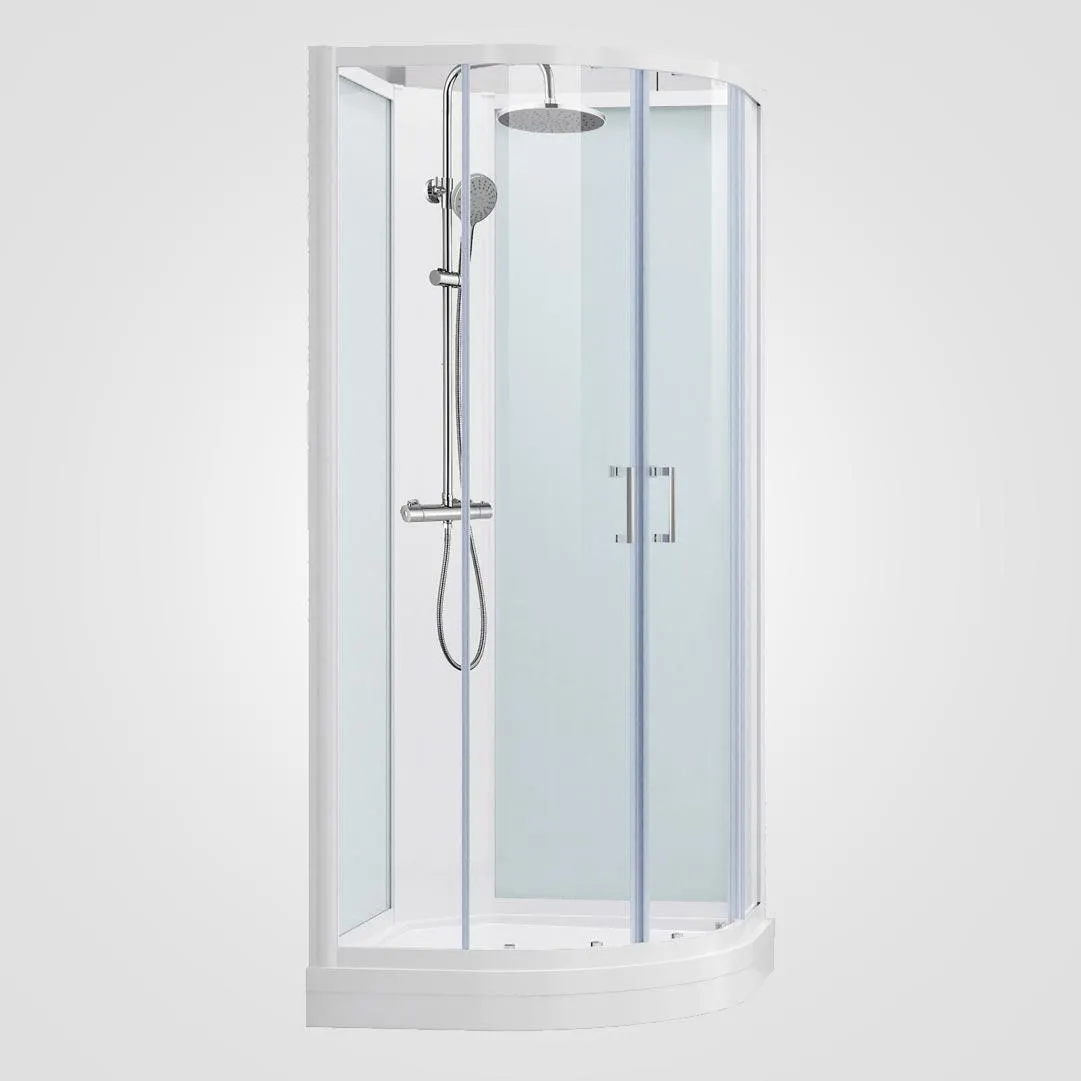 Quick Lux dusjkabinett – Hvit – fra Optima bad