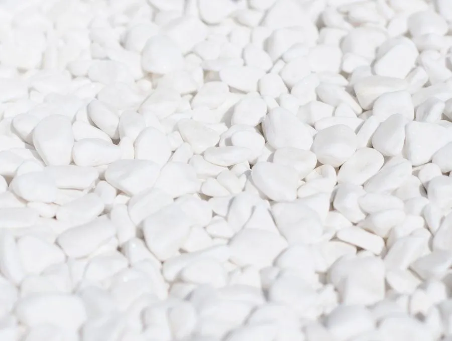 Pyntestein Thassos hvit liten 1-3cm 20kg sekk