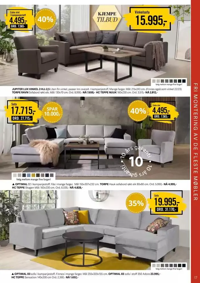 Gratis frakt og montering fra 28. februar til 14. mars 2025 - kundeavisside 17