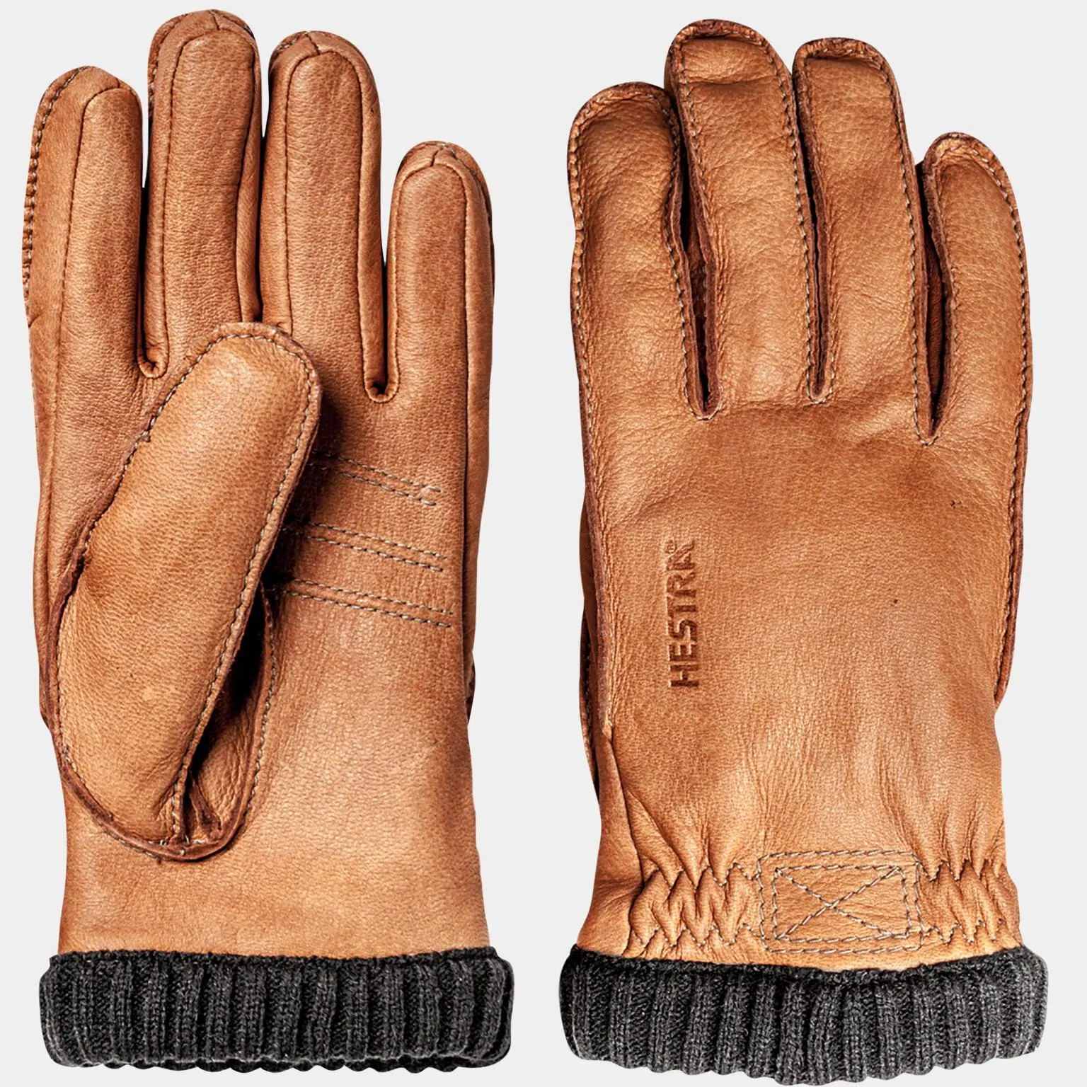 Deerskin Primaloft Rib, skinnhanske - Brun