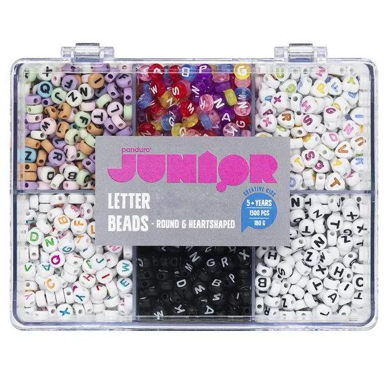 Runde bokstavperler sett