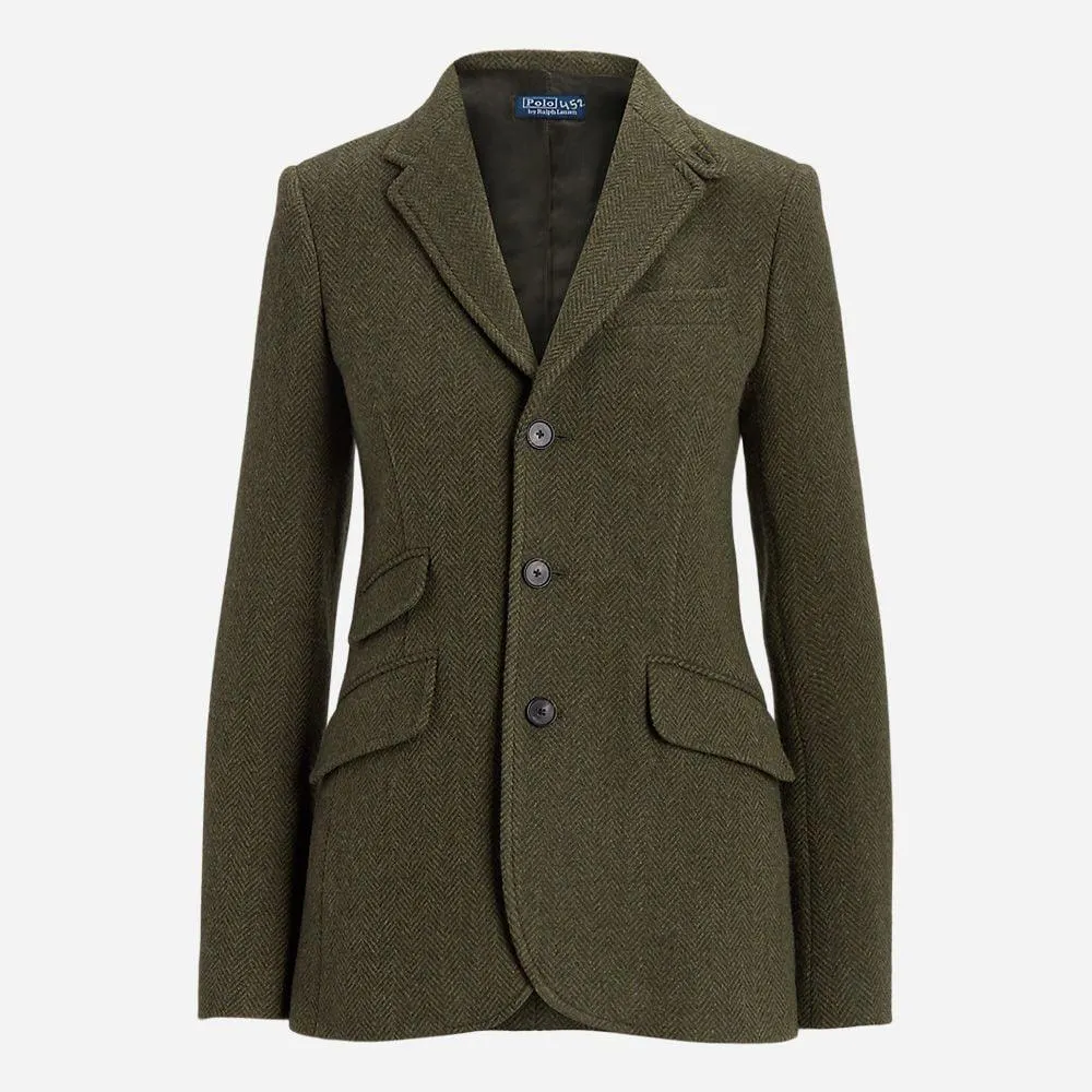 Herringbone Blazer - Loden