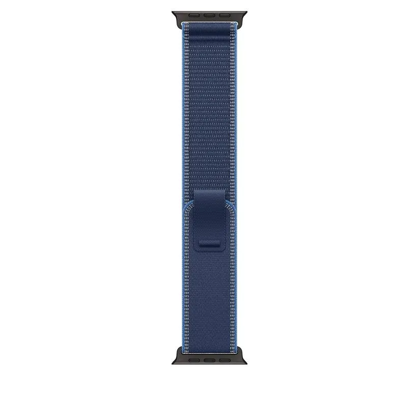 49/46 mm Blue/Bright Blue Trail Loop - M/L - Black Titanium Finish