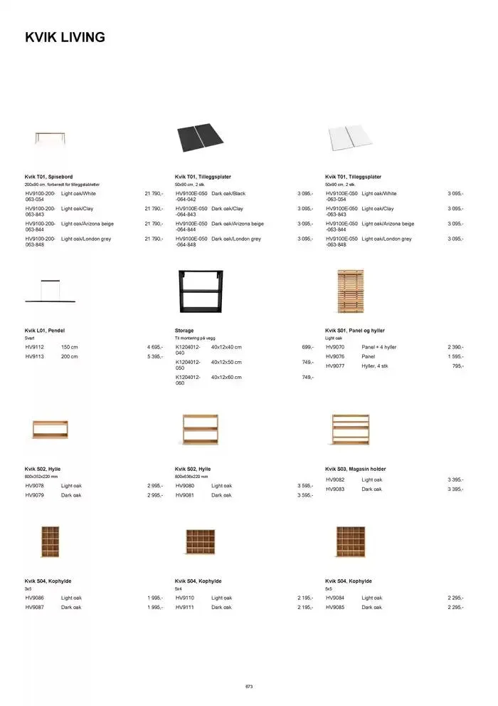 kvik kjøkken Prisliste. fra 1. januar til 31. desember 2025 - kundeavisside 673
