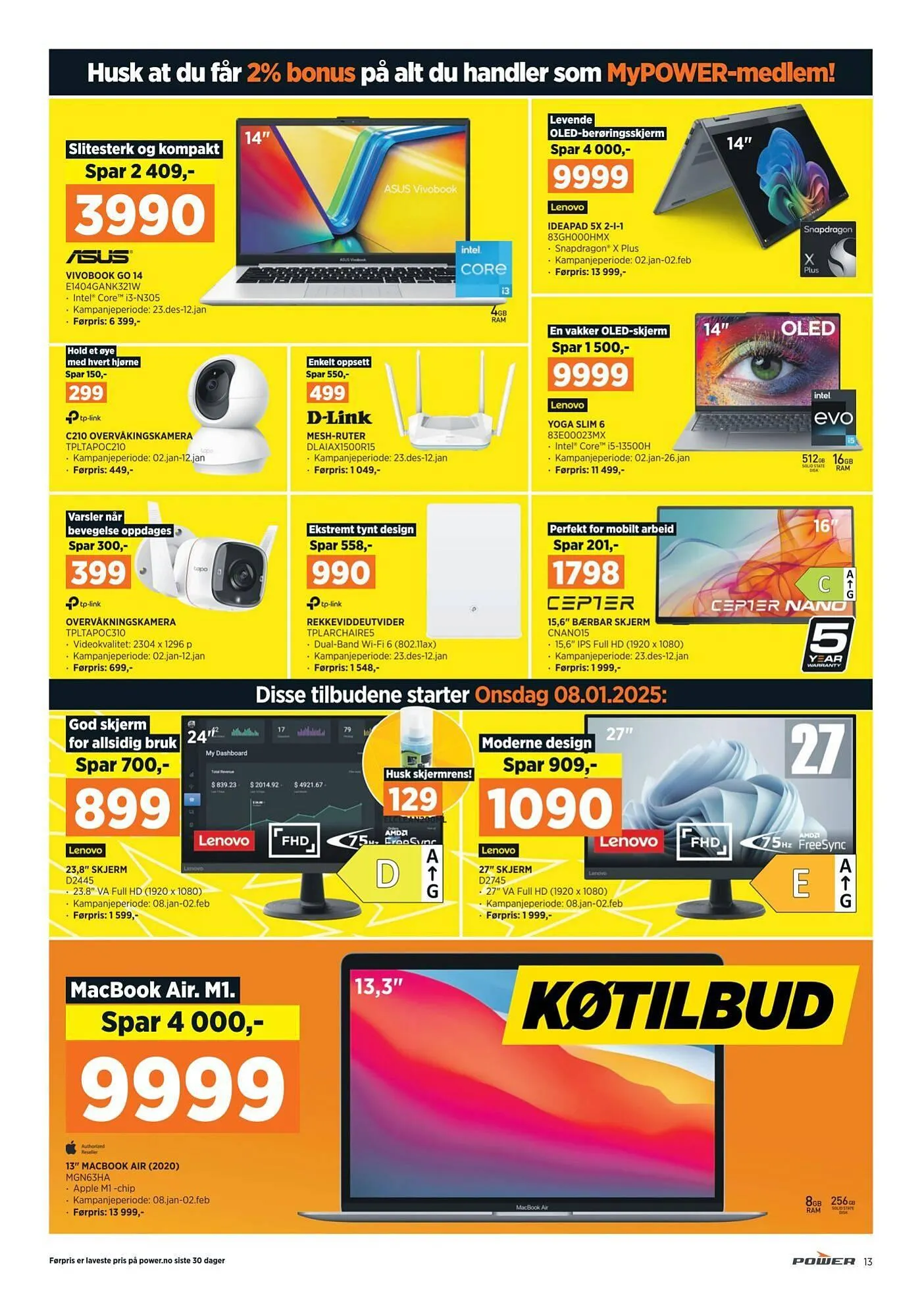 POWER Kundeavis fra 5. januar til 12. januar 2025 - kundeavisside 13