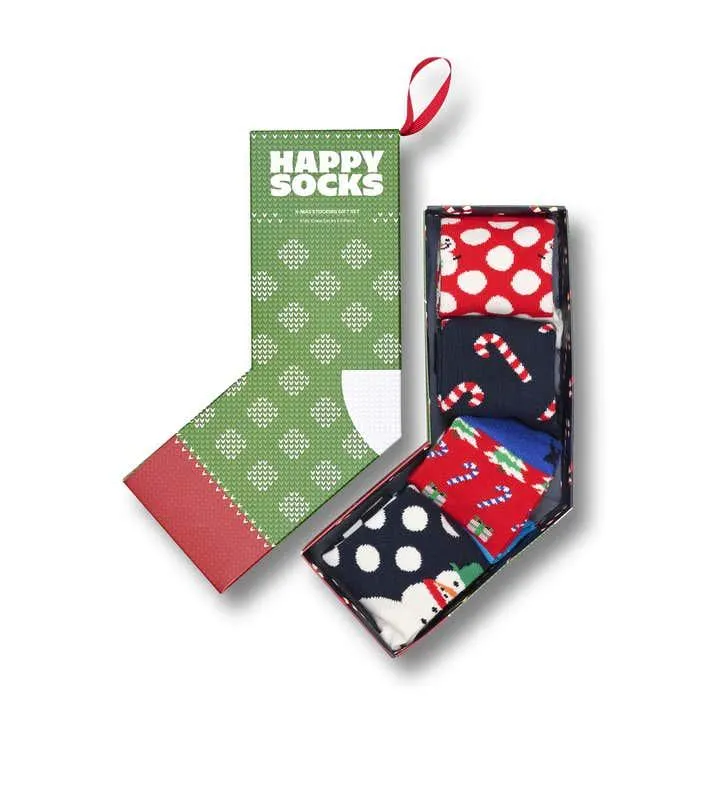 Kids 4-Pack X-mas Stocking Socks Gift Set