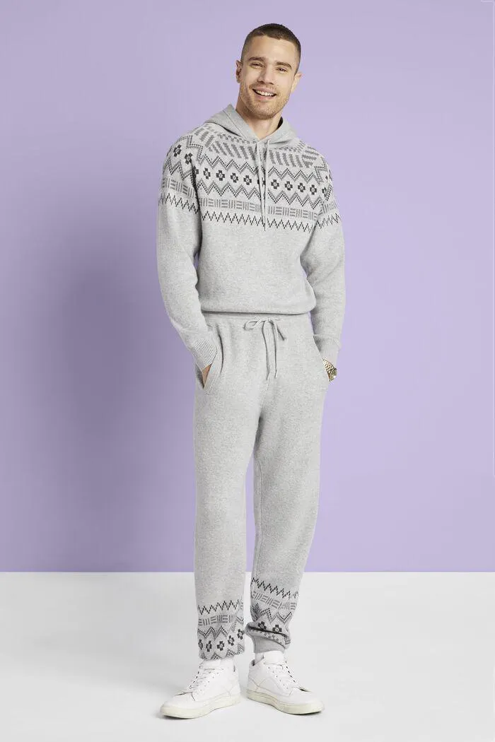 Wool Cashmere Fair Isle Sweatpants